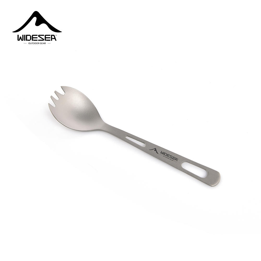 Camping Cooking Roll - Widesea Camping-Kochset, Spork, Löffel aus Titan,
