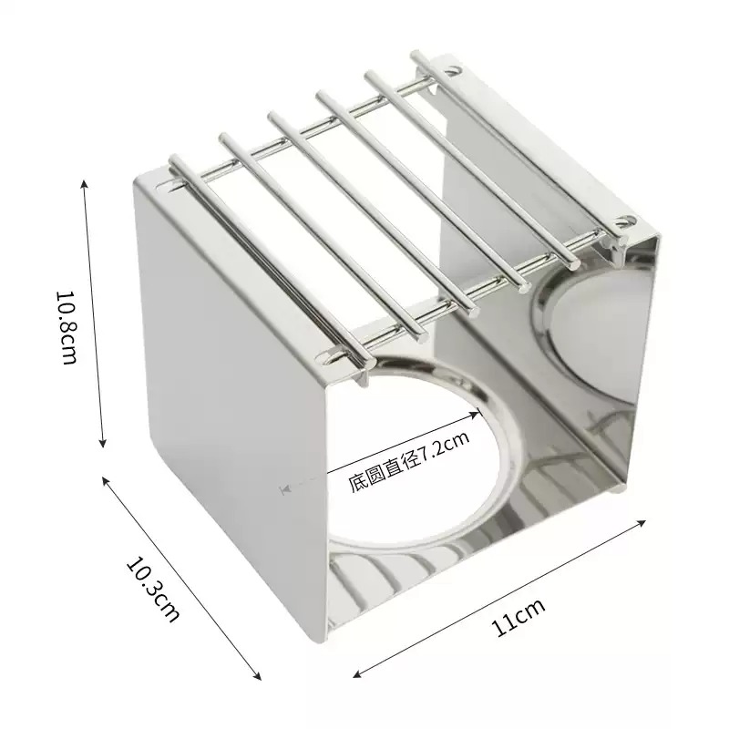 Camping Cooking Cylinder - Quadratischer Kaffeekocherständer aus Edelstahl, stabiler Topfständer