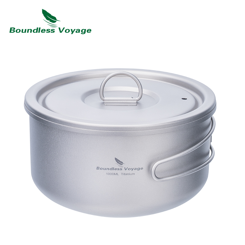 Camping Cooking Box - Boundless Voyage Titan-Campingtopf mit Deckel, ultraleichter