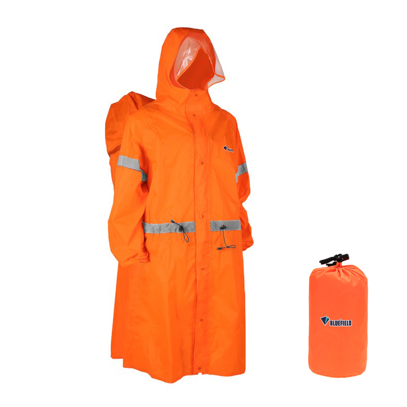 Camping Cooking Cover - Unisex Reflektierender Outdoor-Kletterrucksack Regenmantel Regenschutz Einteiliger