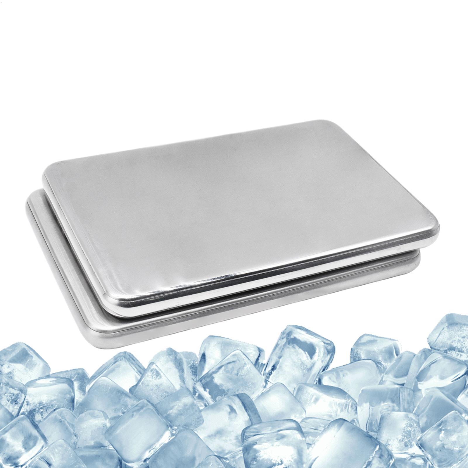 Camping Cooking Box - 2 Stück Edelstahl-Kühlpacks, langlebige, wiederverwendbare Kühlbehälter,