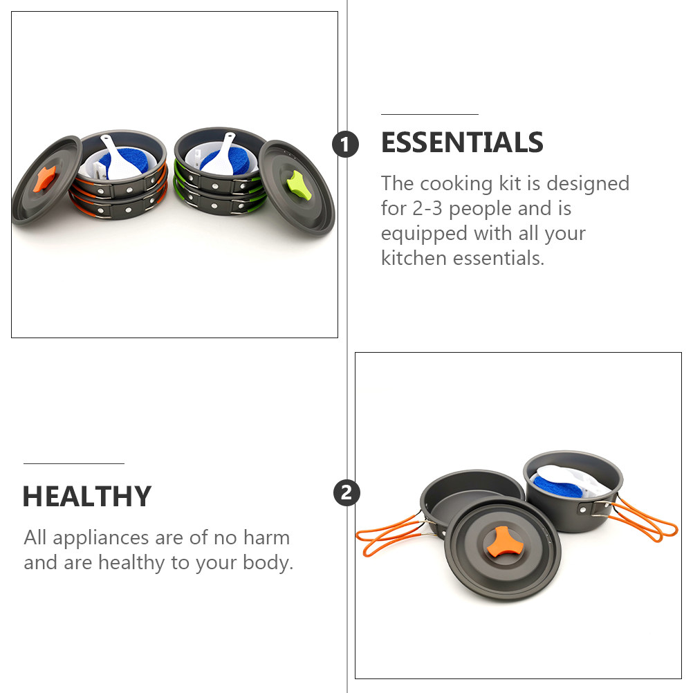 1 Set Outdoor-Kochset, tragbar – Camping Cooking Materials Bewertung und Preis