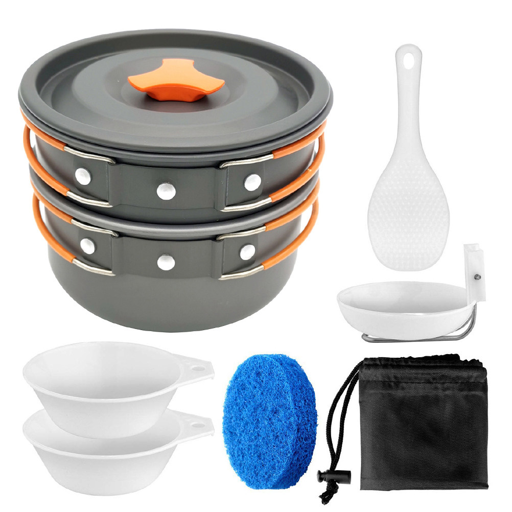 1 Set Outdoor-Kochset, tragbar – Camping Cooking Materials Bewertung und Preis