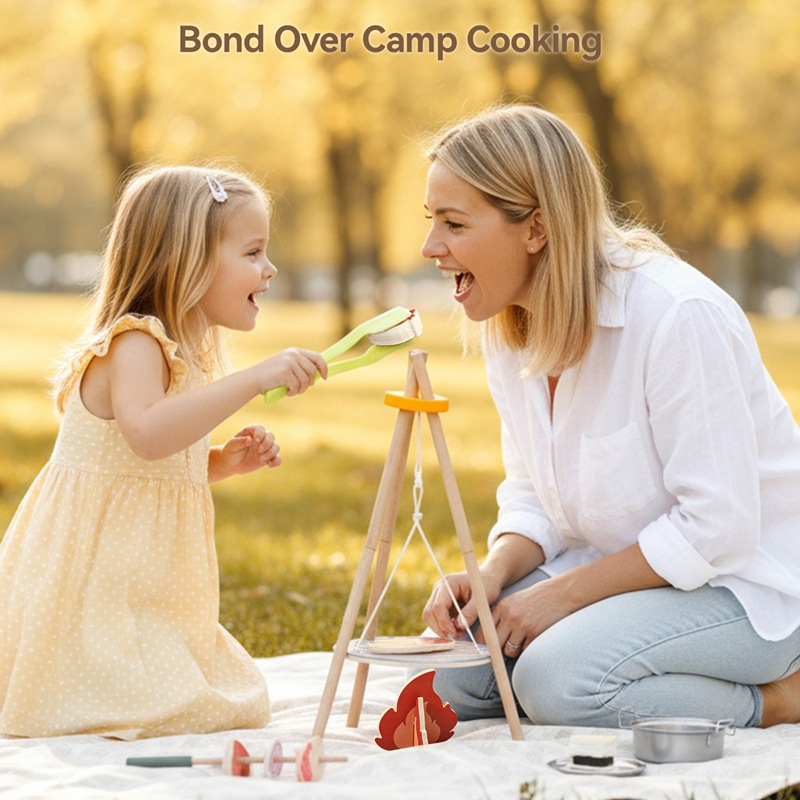 Holz-Camping-Grill-Spielset fü – Camping Cooking Kids Bewertung und Preis