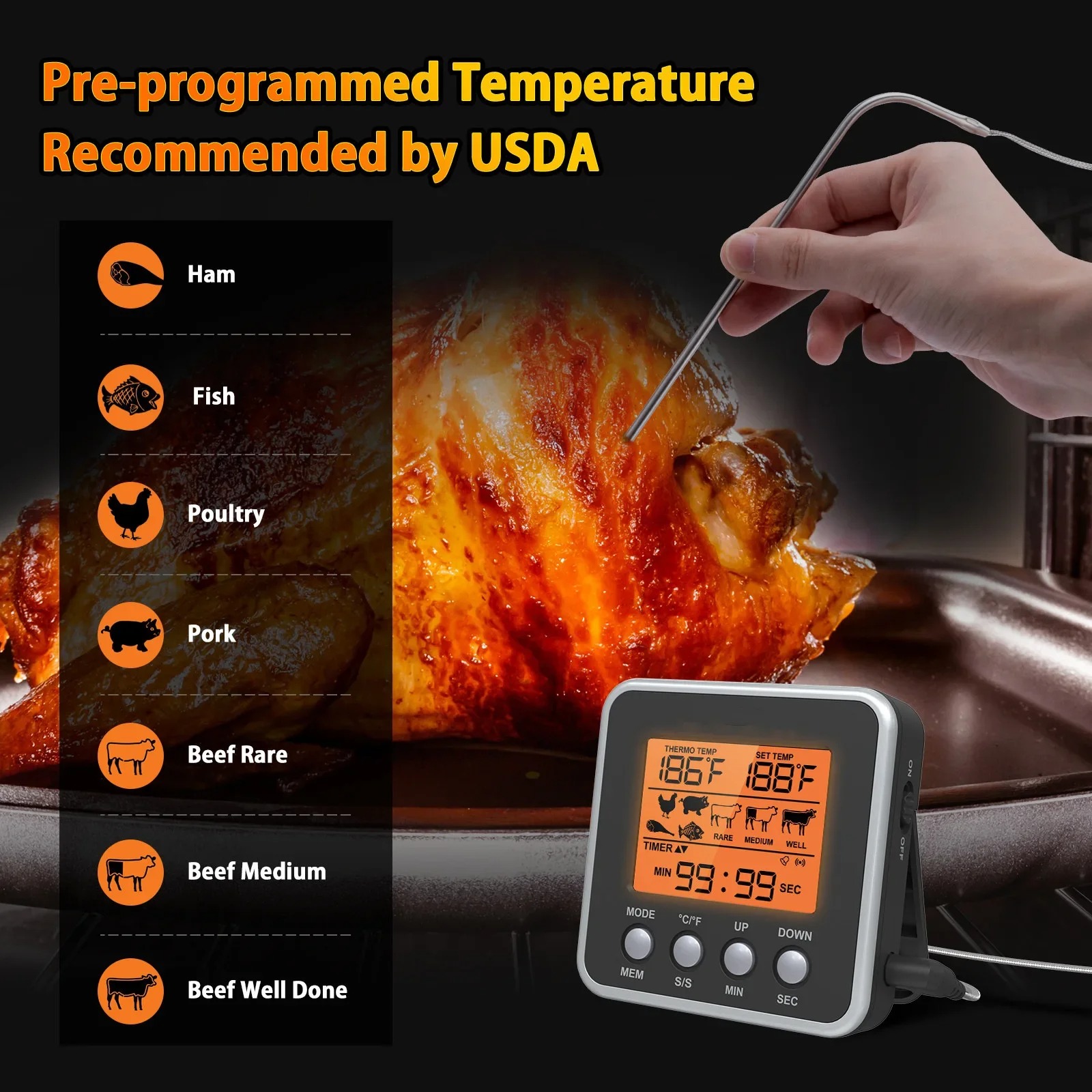 LCD-Digital-Fleischthermometer – Meat Thermometer Camp Bewertung und Preis