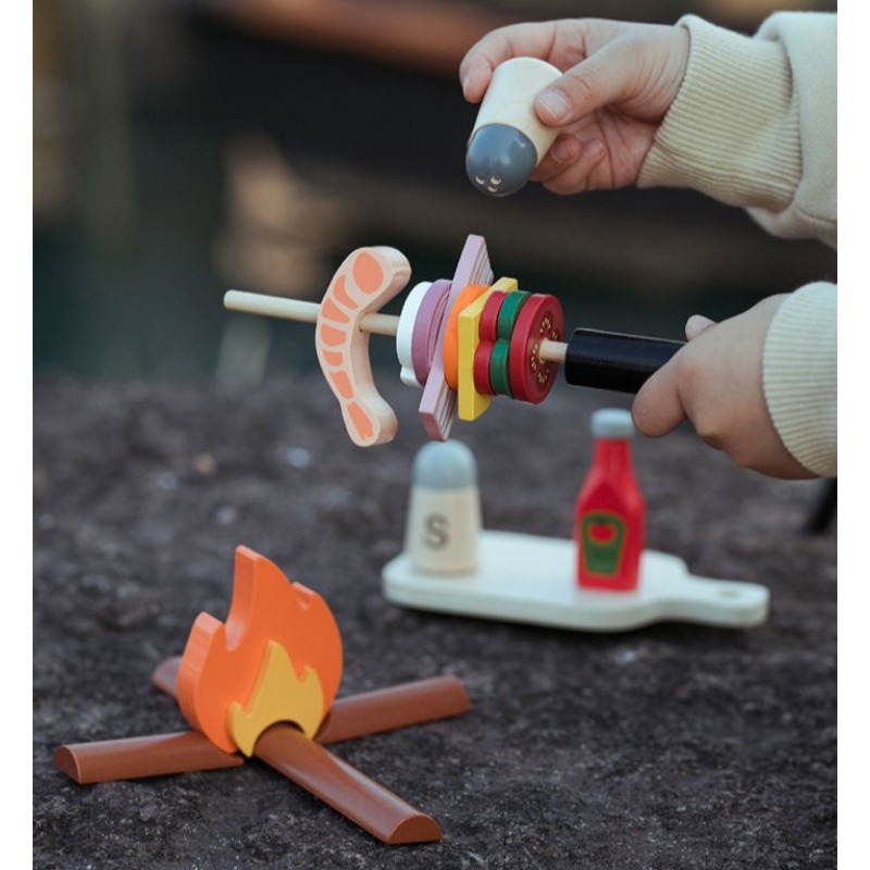 Holz Camping Pretend Play Set  – Camping Cooking Kids Bewertung und Preis