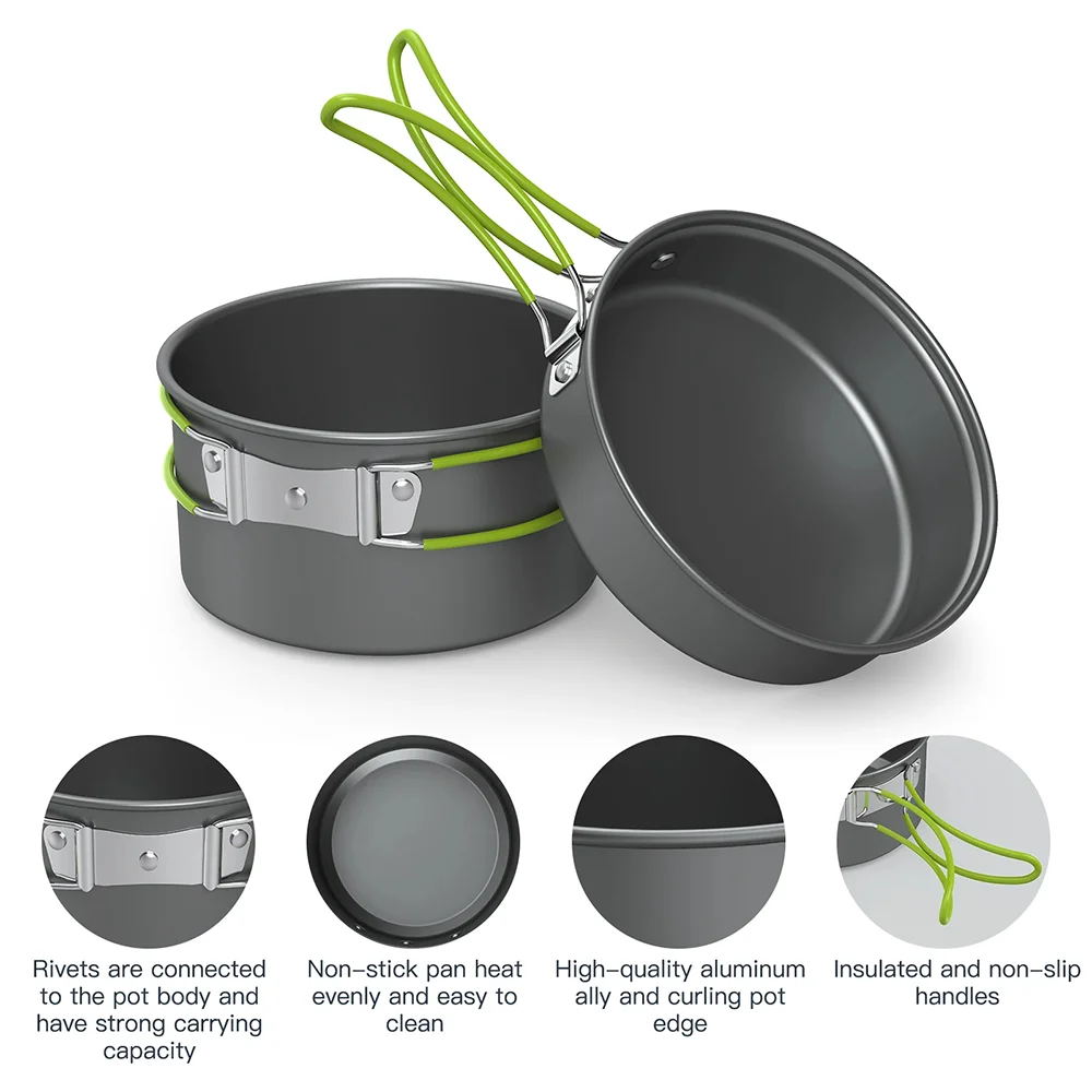 Outdoor-Kochgeschirr-Set für 2 – Camping Cooking Materials Bewertung und Preis