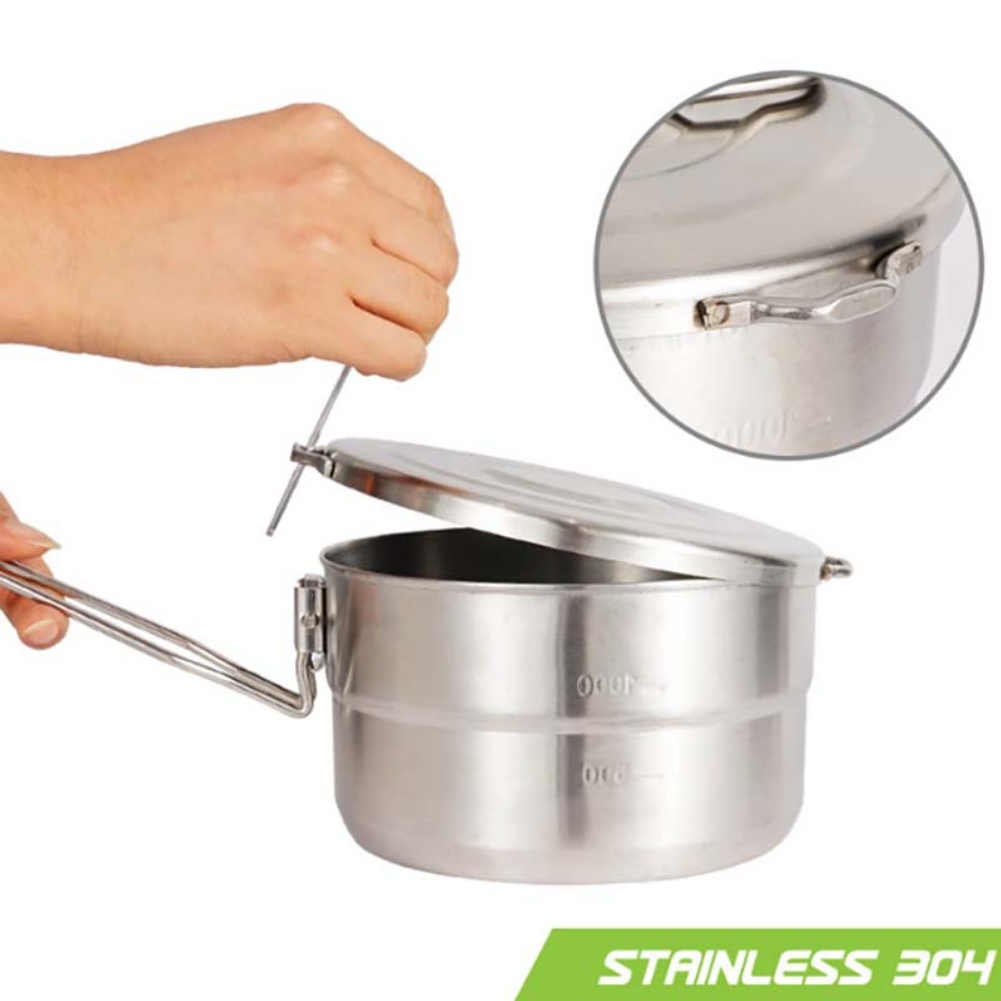 Edelstahl-Outdoor-Topf mit Kla – Camping Cooking Materials Bewertung und Preis